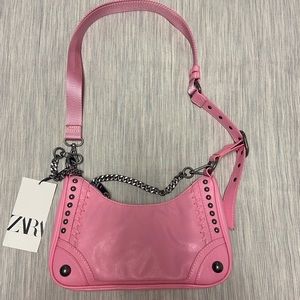 Zara bubble gum pink crossbody/shoulder bag
